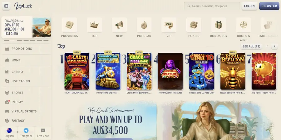 Casino en ligne main